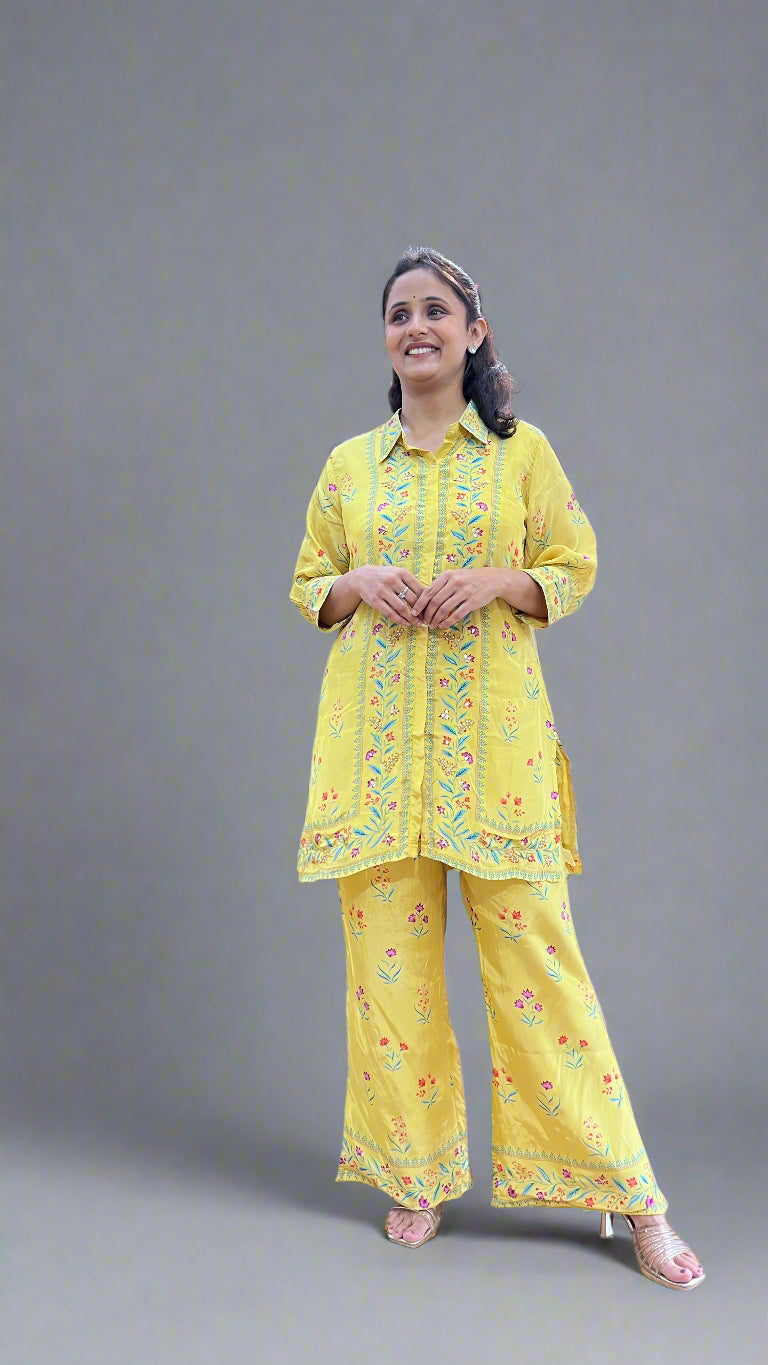 Asya pure crape cord set