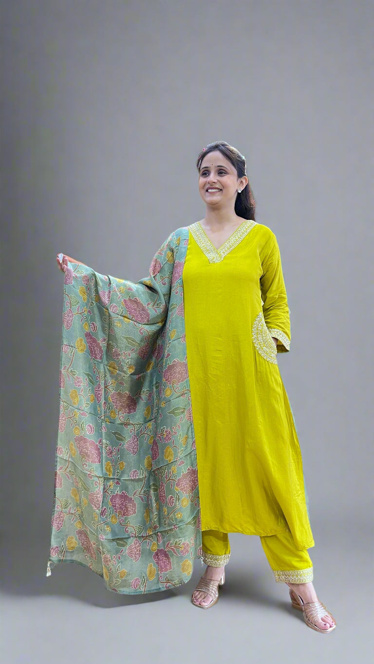 Avsya dola silk suit