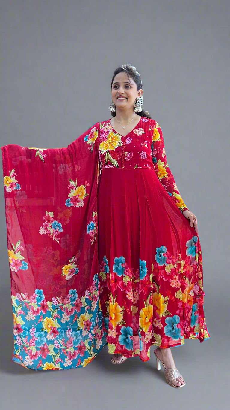 Aeya viscose anarkali suit