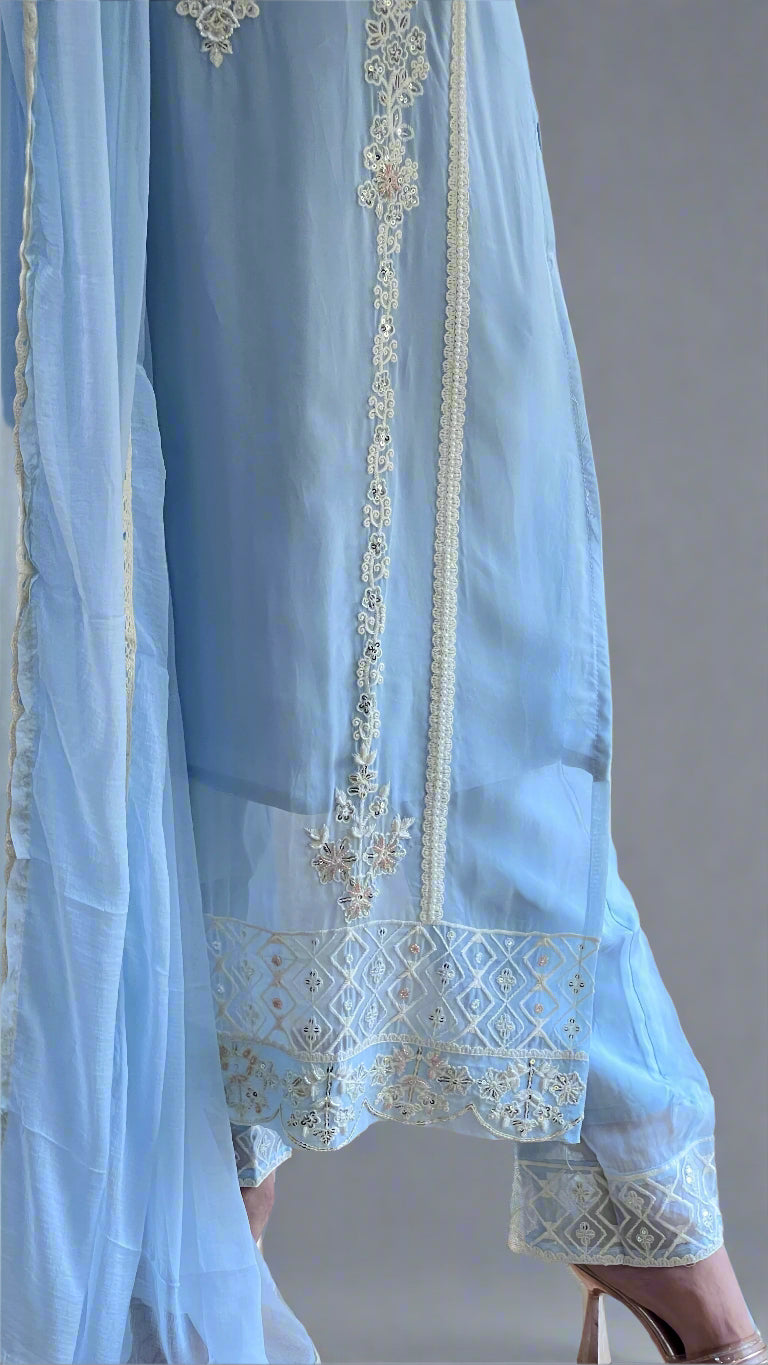 Ahana hand embroidered suit