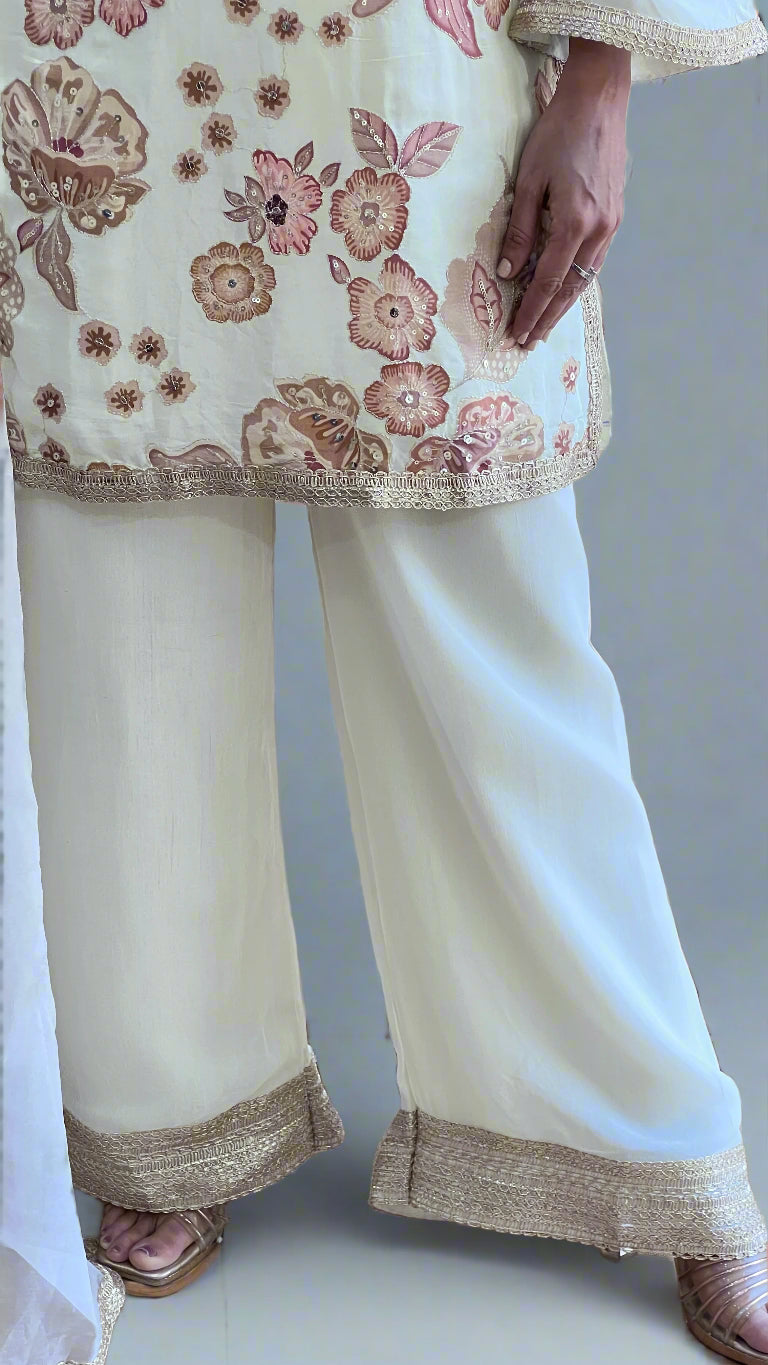 Amha ivory designer suit