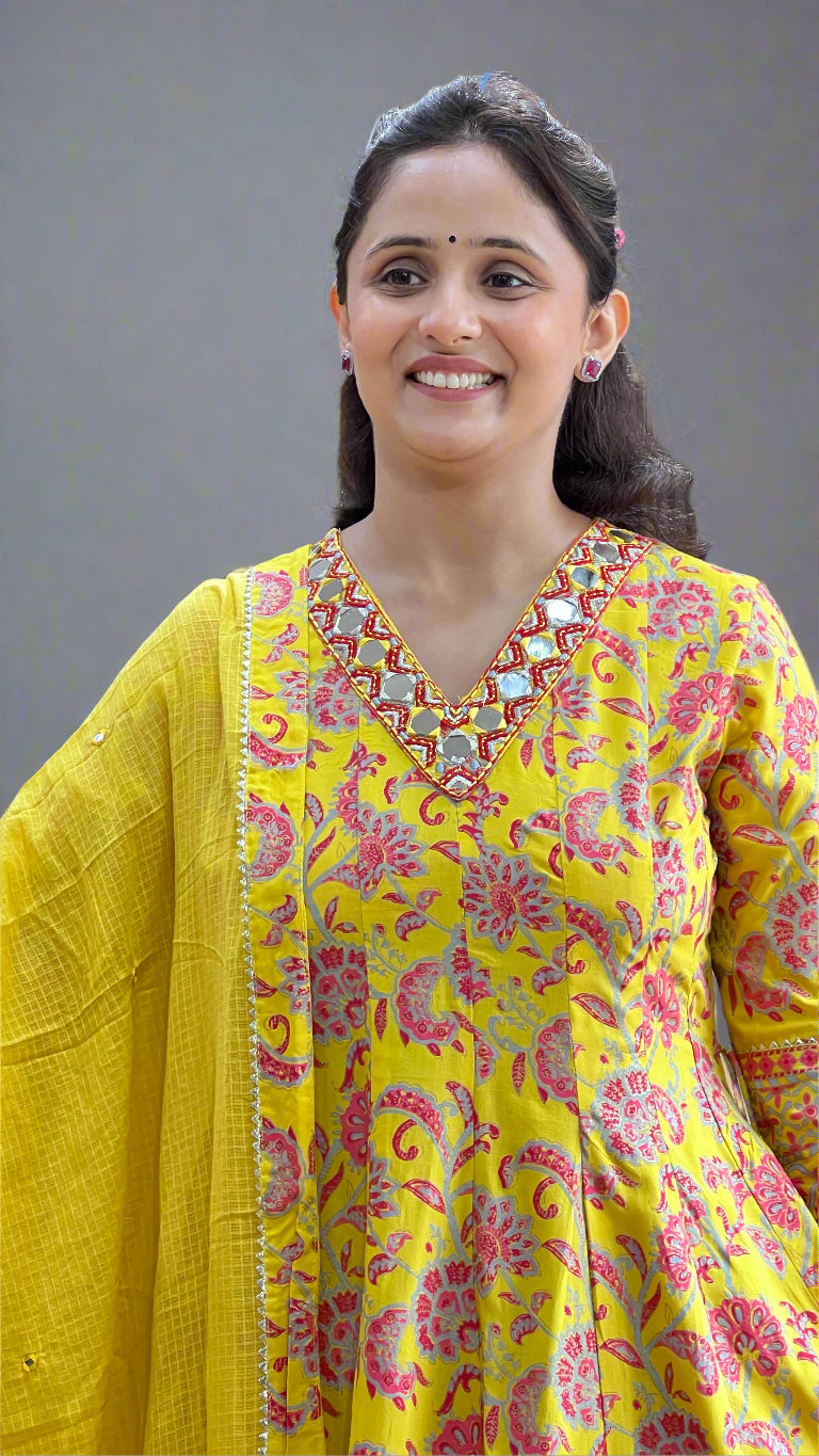 Anu anarkali kurta with dupatta