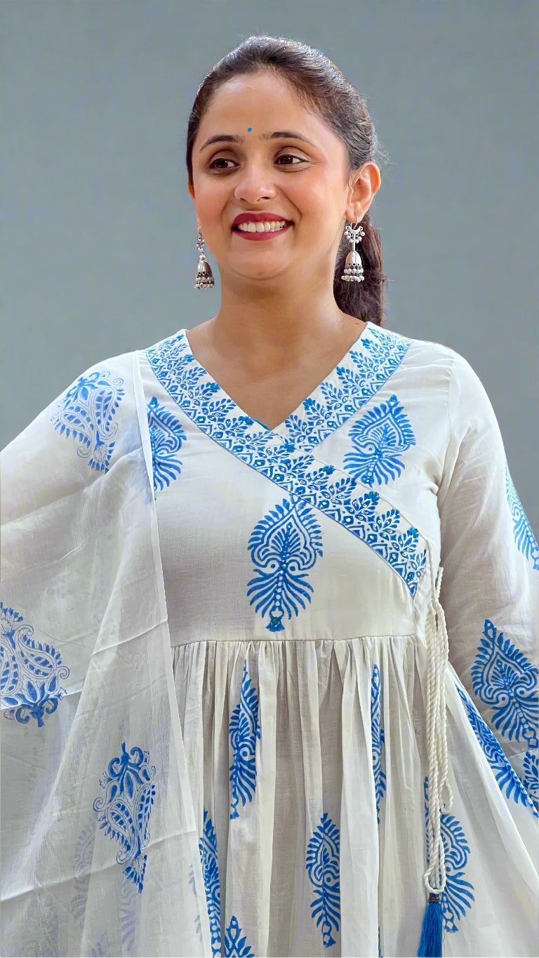 Mul mul kurta with dupatta