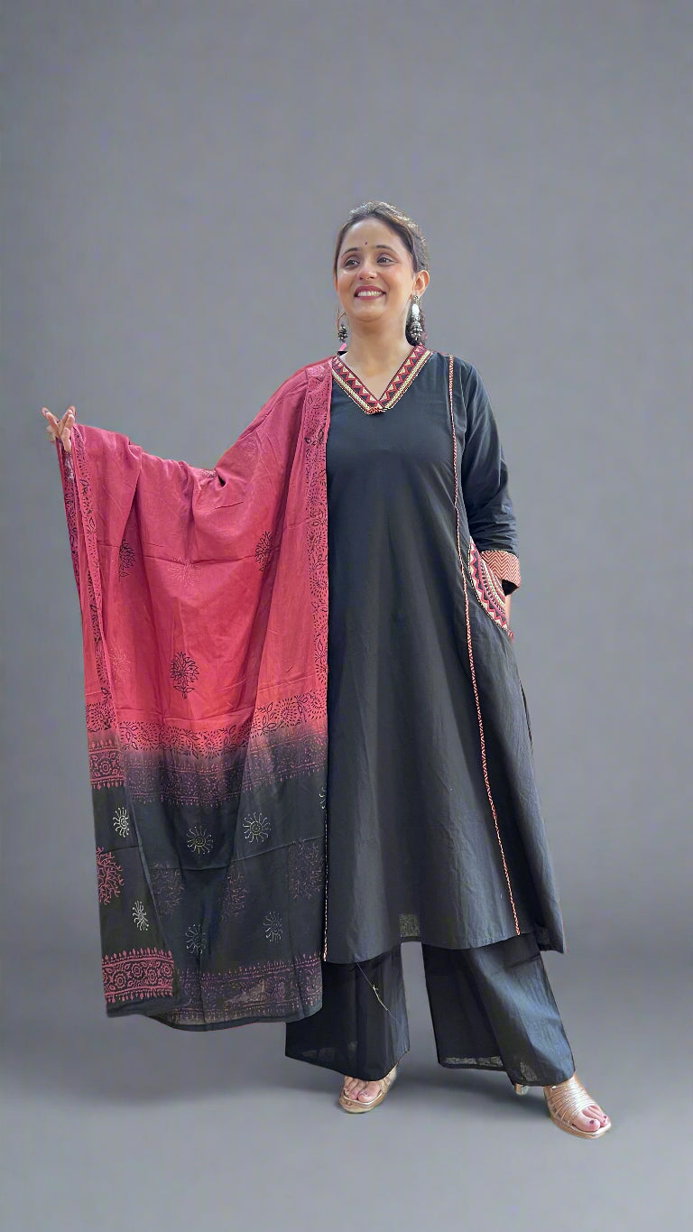 Handloom cotton suit