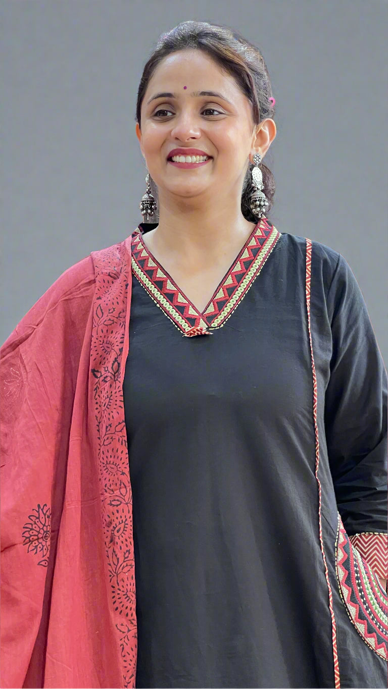 Handloom cotton suit