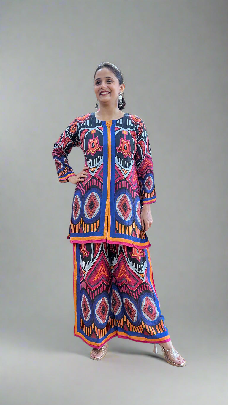 Digital printed cord set (muslin)