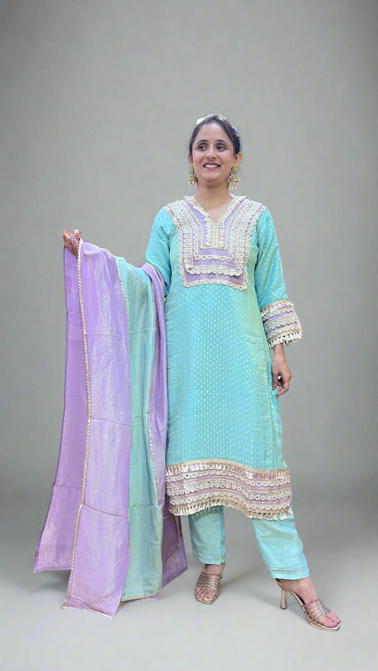 Viscose silk pakistani suit