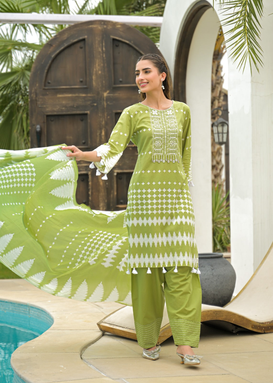 Cotton printed farshi salwar suit