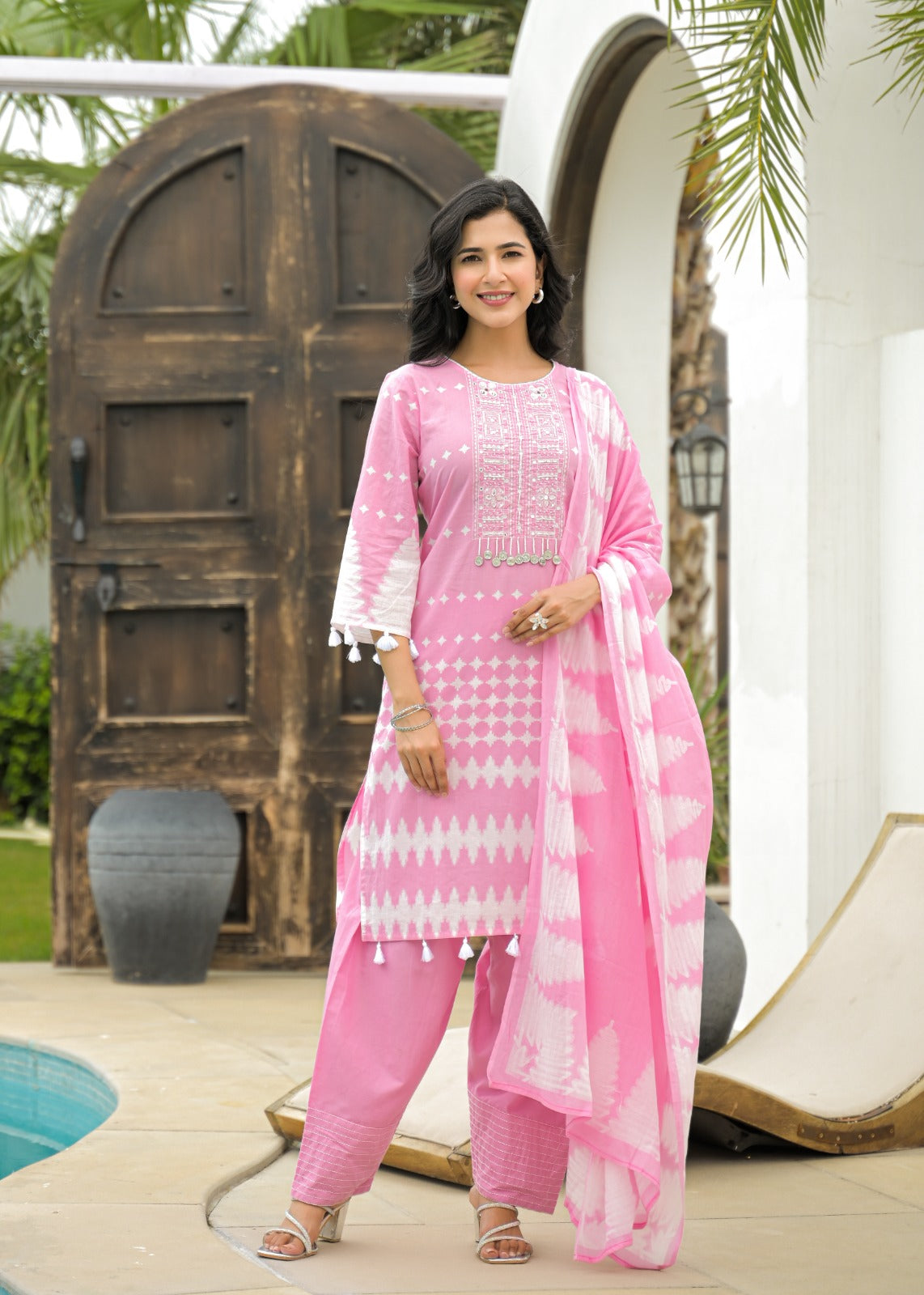 Cotton printed farshi salwar suit
