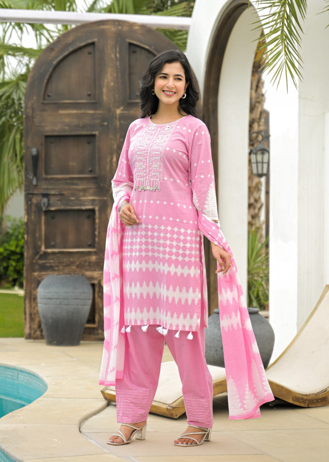 Cotton printed farshi salwar suit
