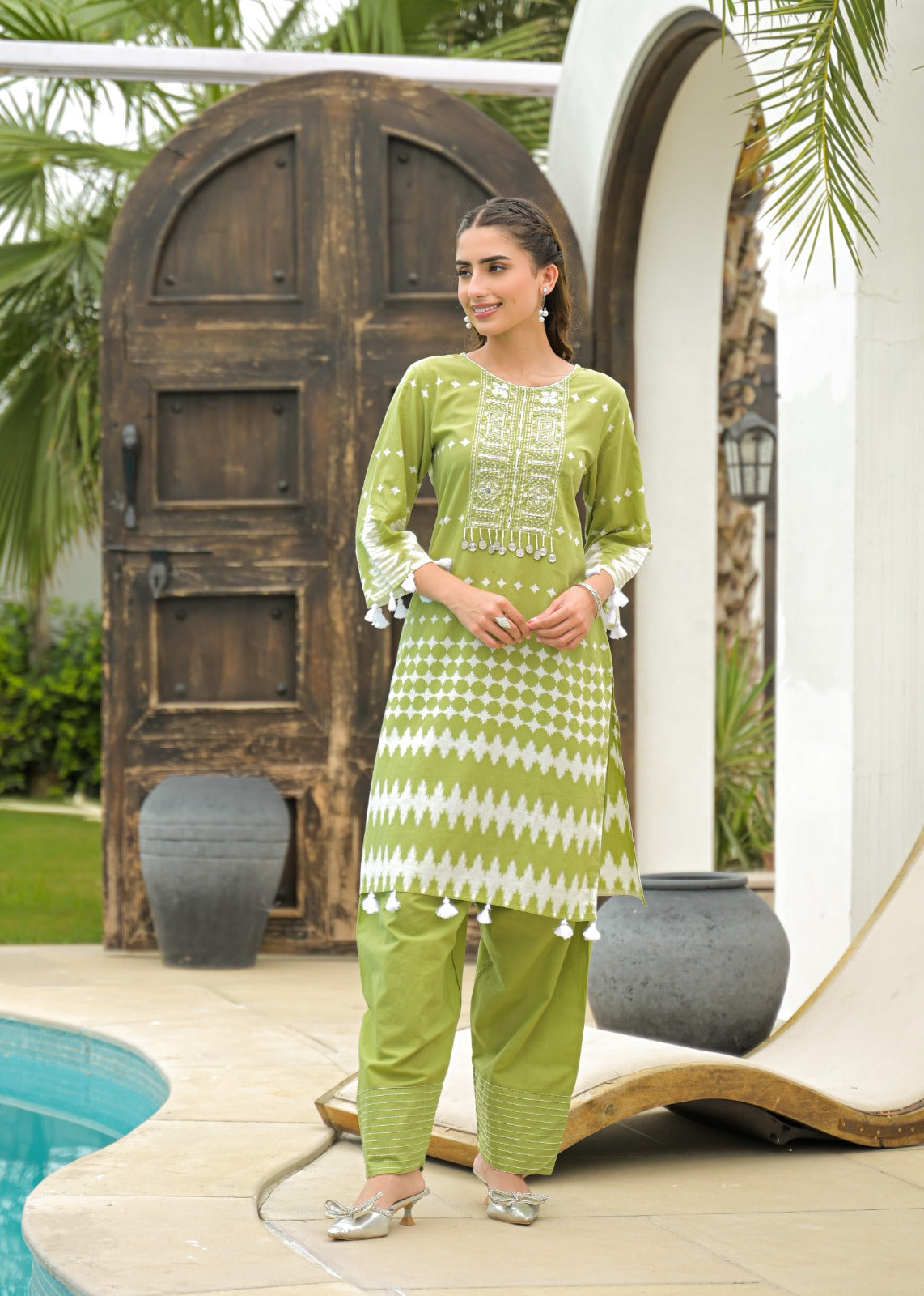 Cotton printed farshi salwar suit