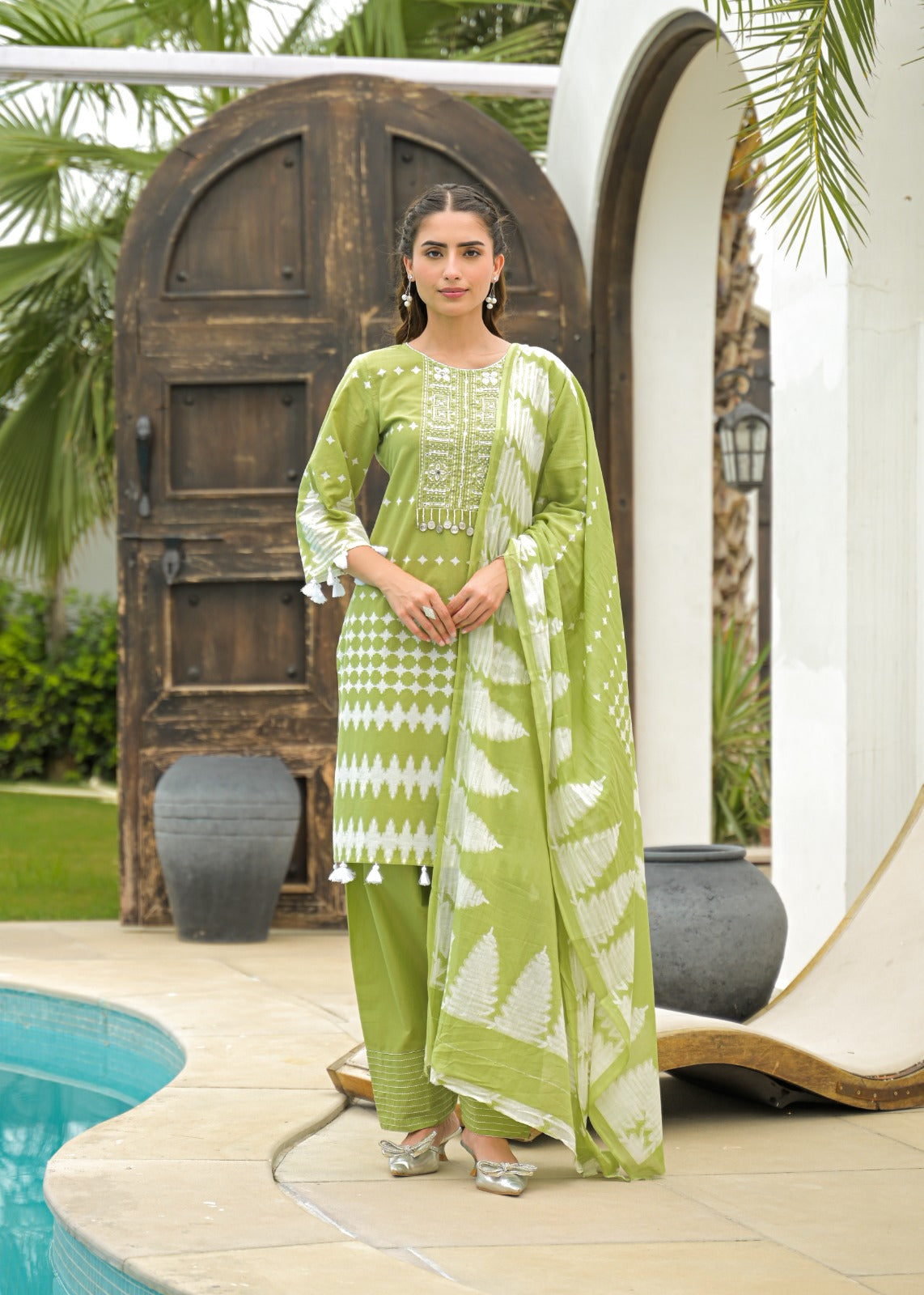 Cotton printed farshi salwar suit