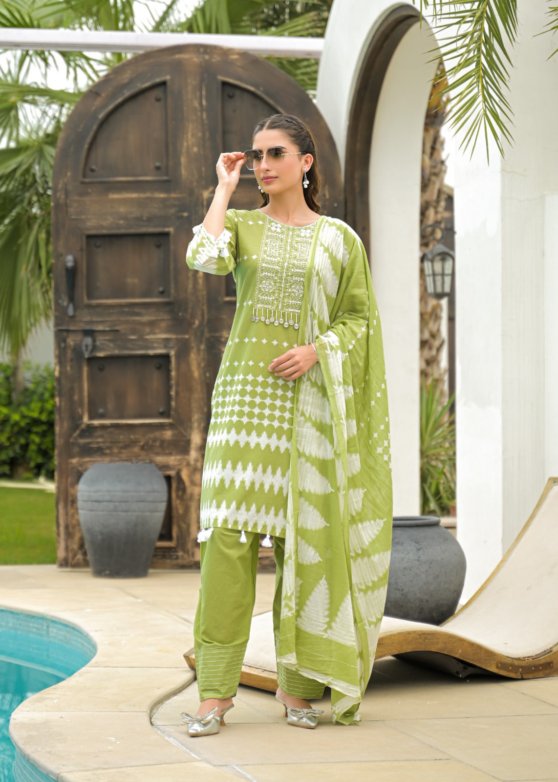 Cotton printed farshi salwar suit