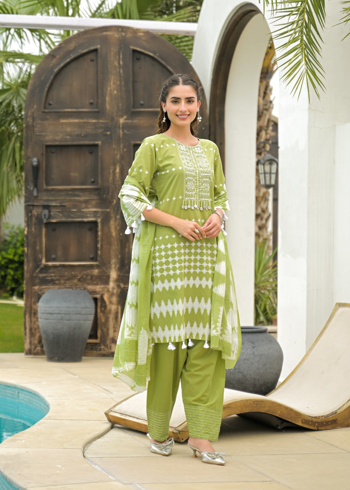 Cotton printed farshi salwar suit