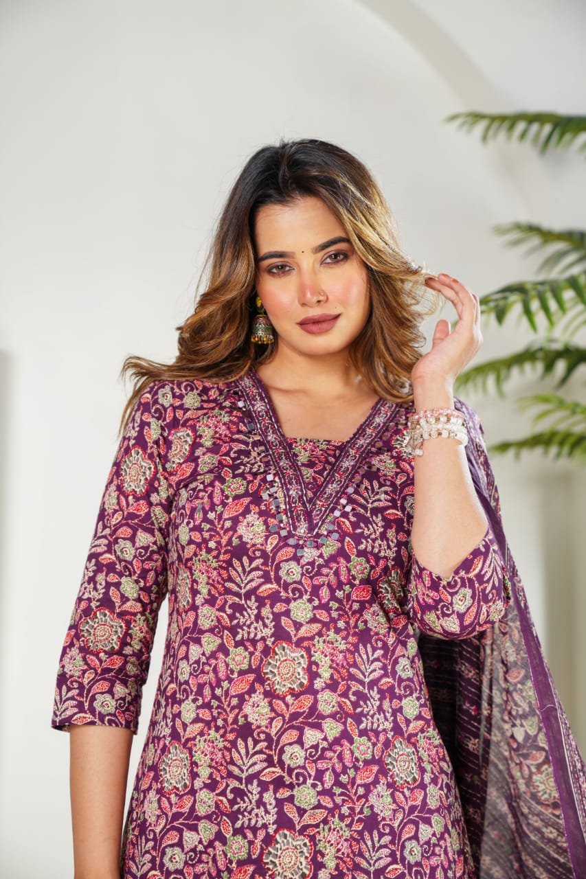 Kalamkari printed suit