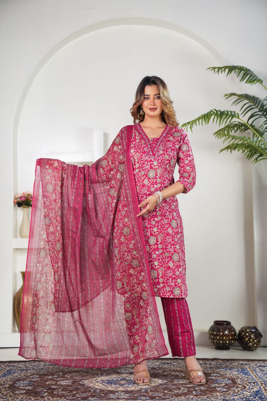 Kalamkari printed suit