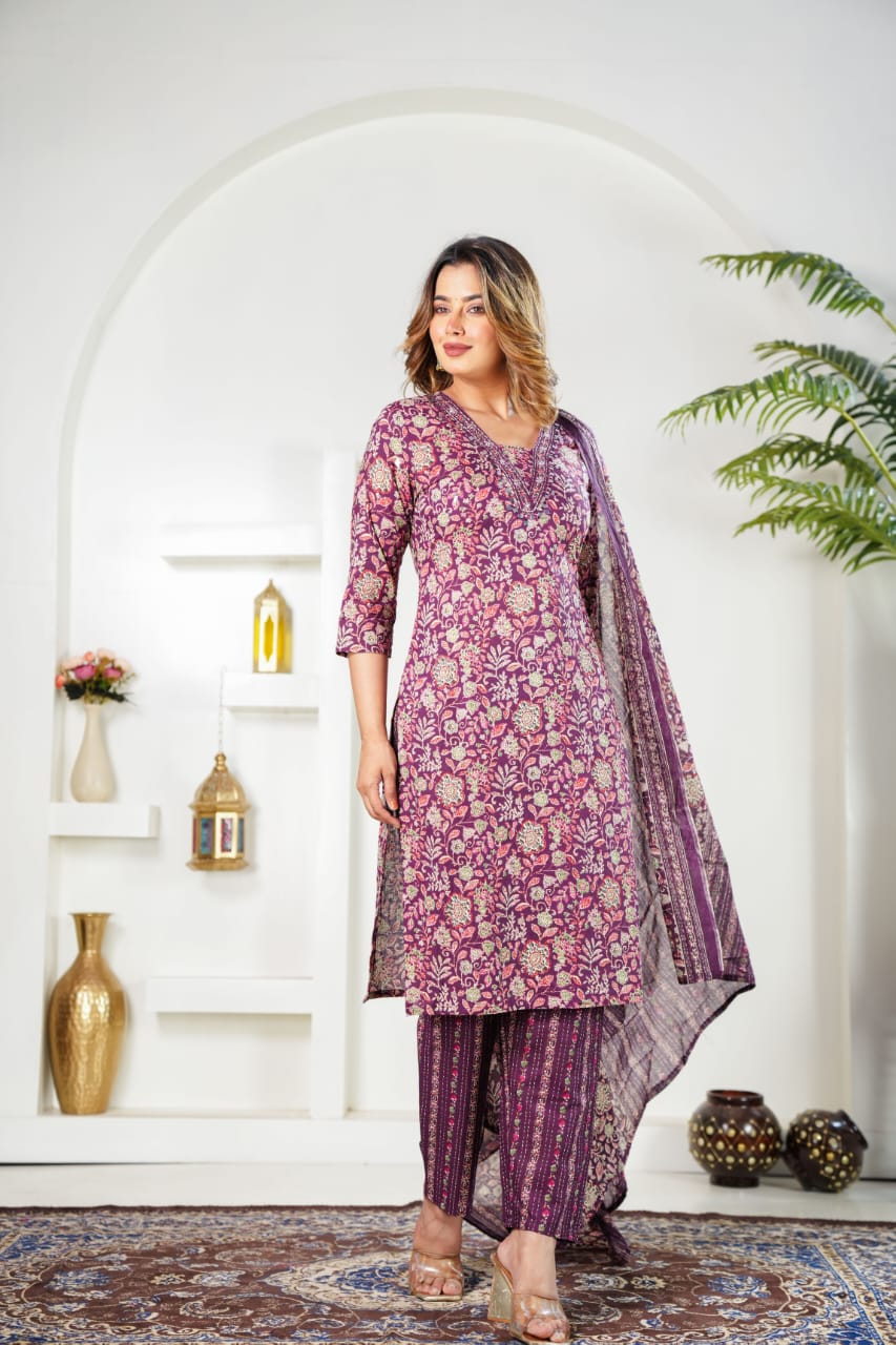 Kalamkari printed suit