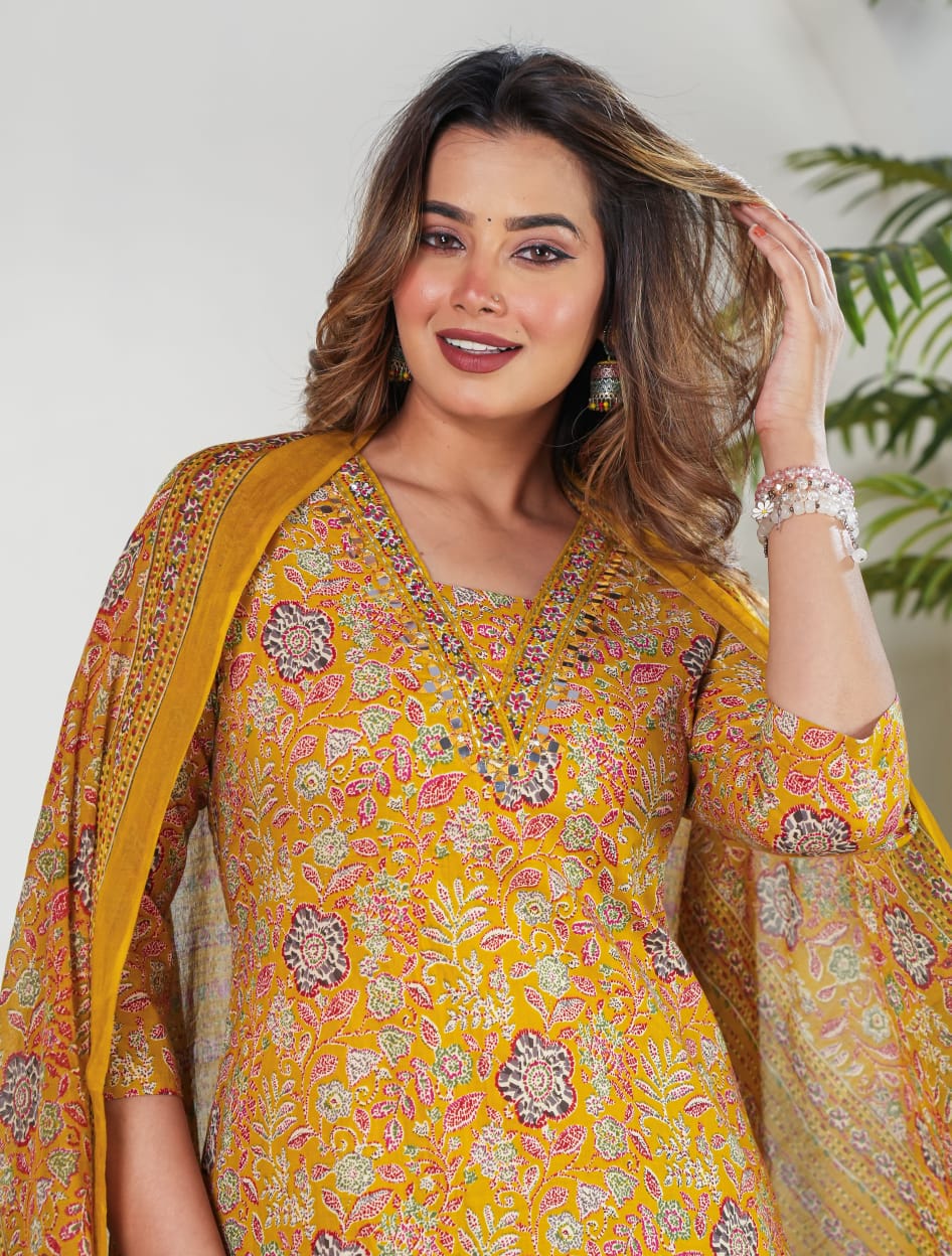 Kalamkari printed suit