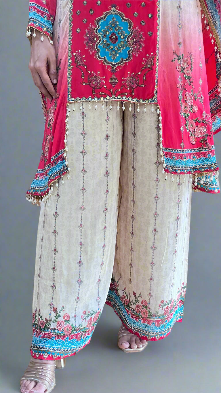 Pure crape kaftan cord