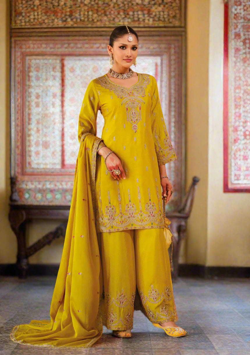 Aham designer plazo suit