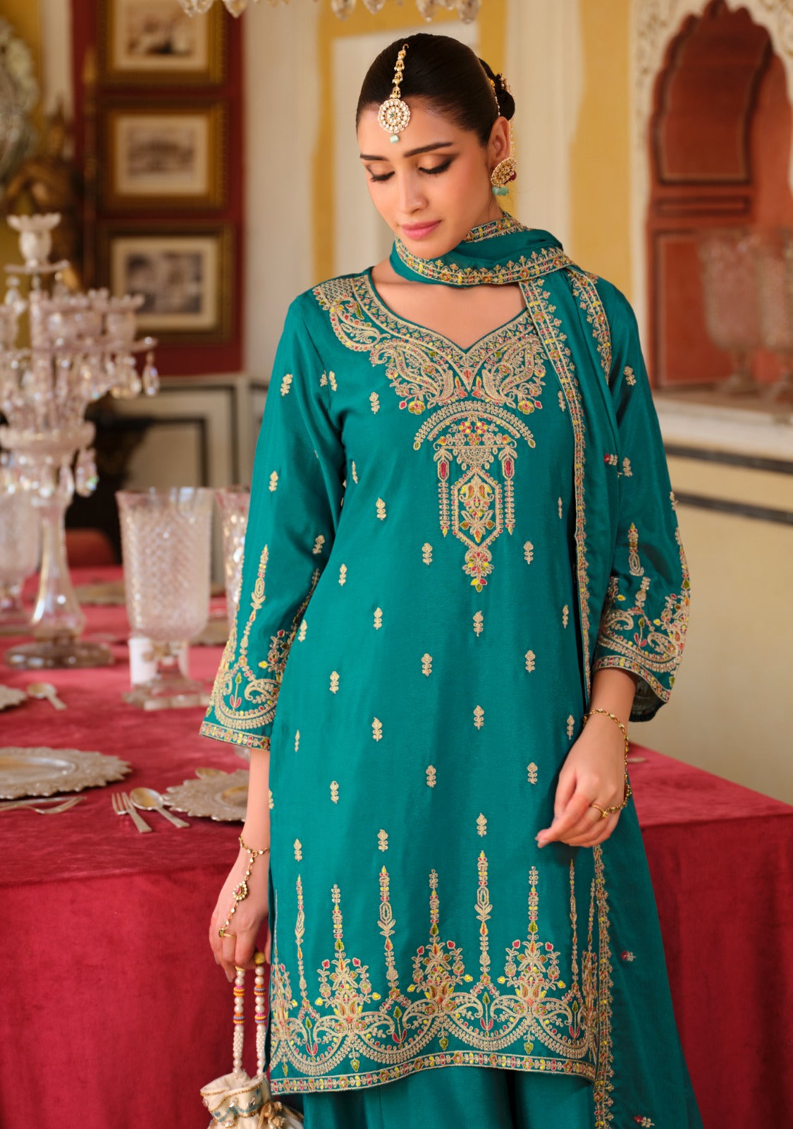 Aham designer plazo suit