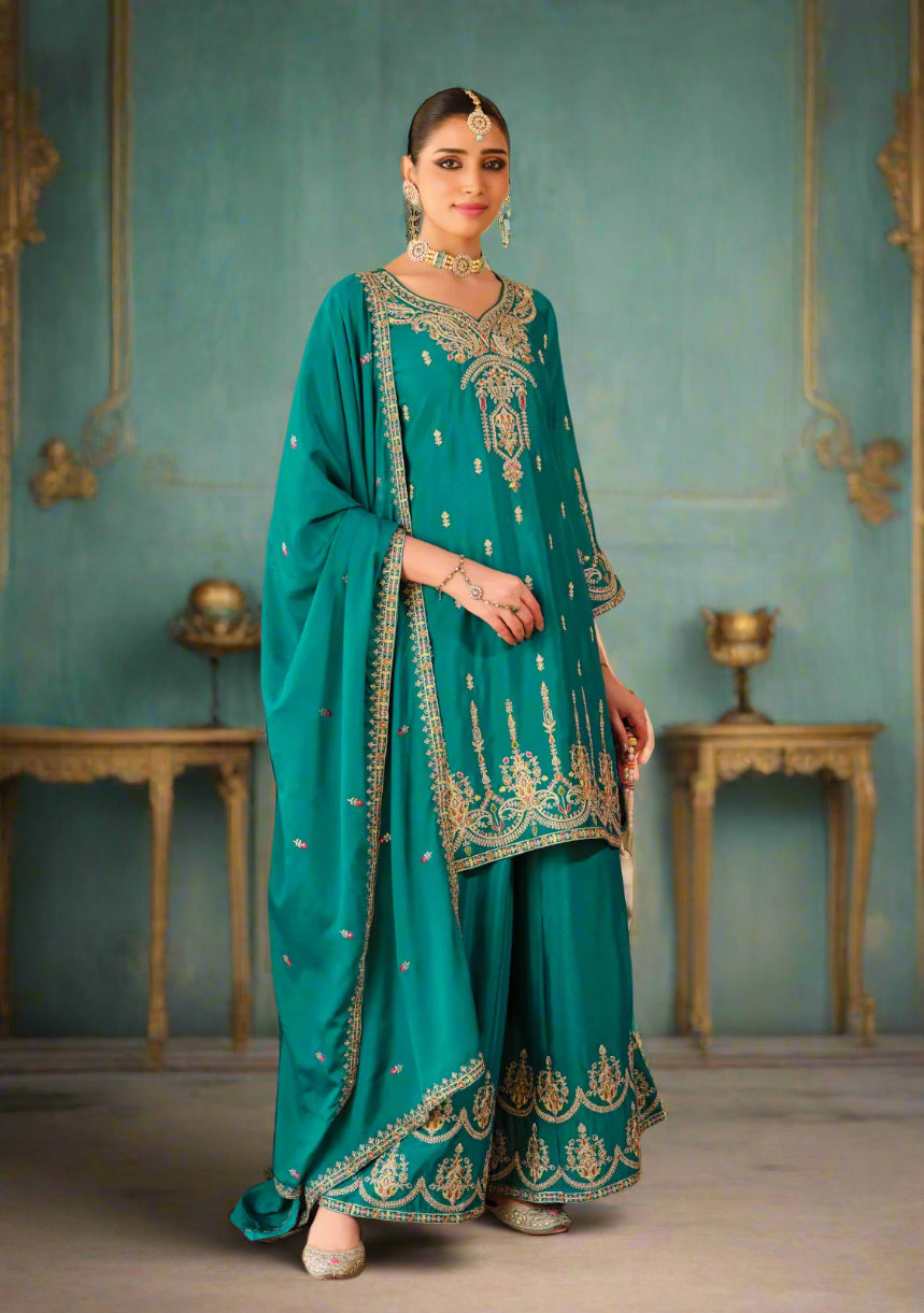 Aham designer plazo suit