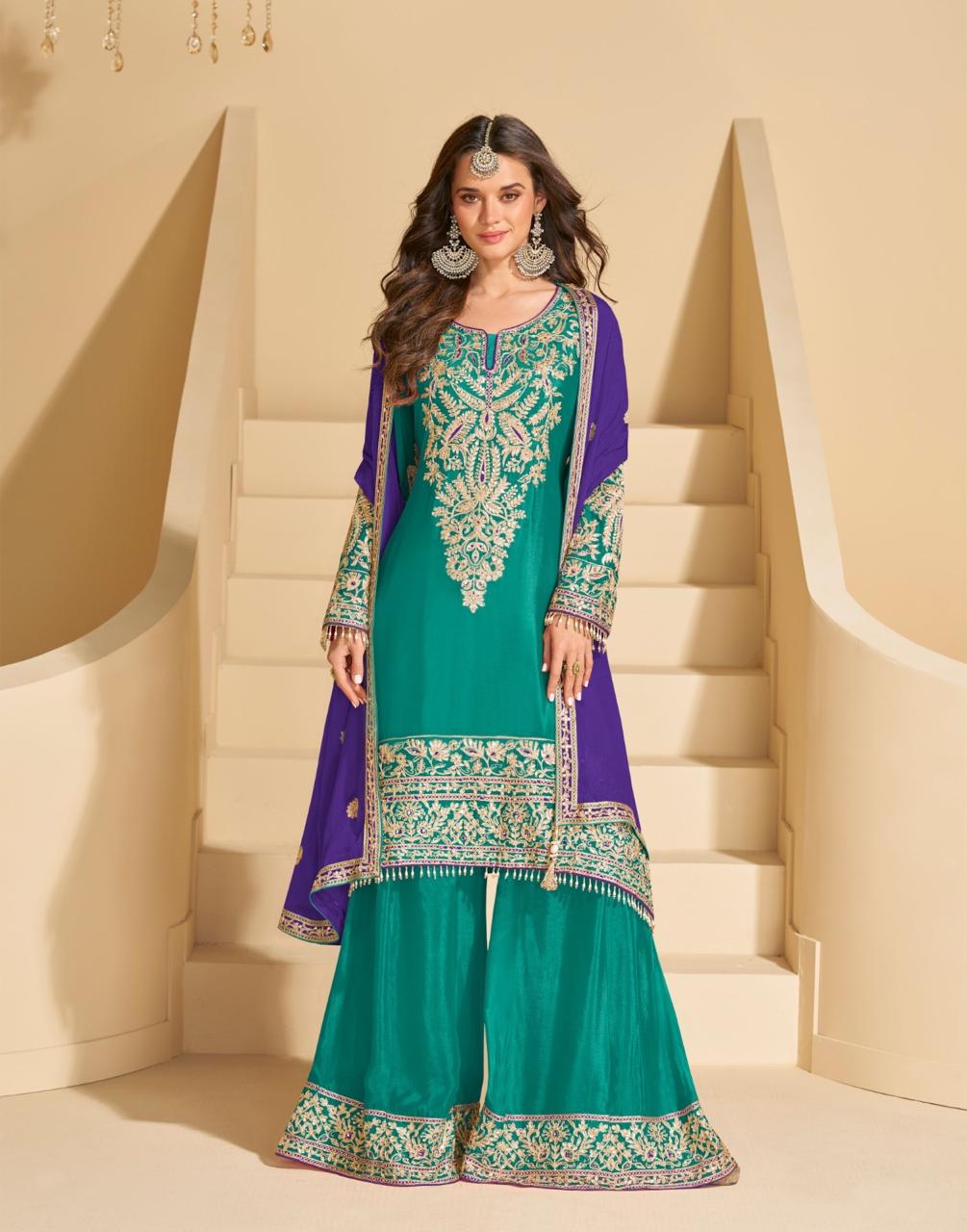 Avya designer plazo suit