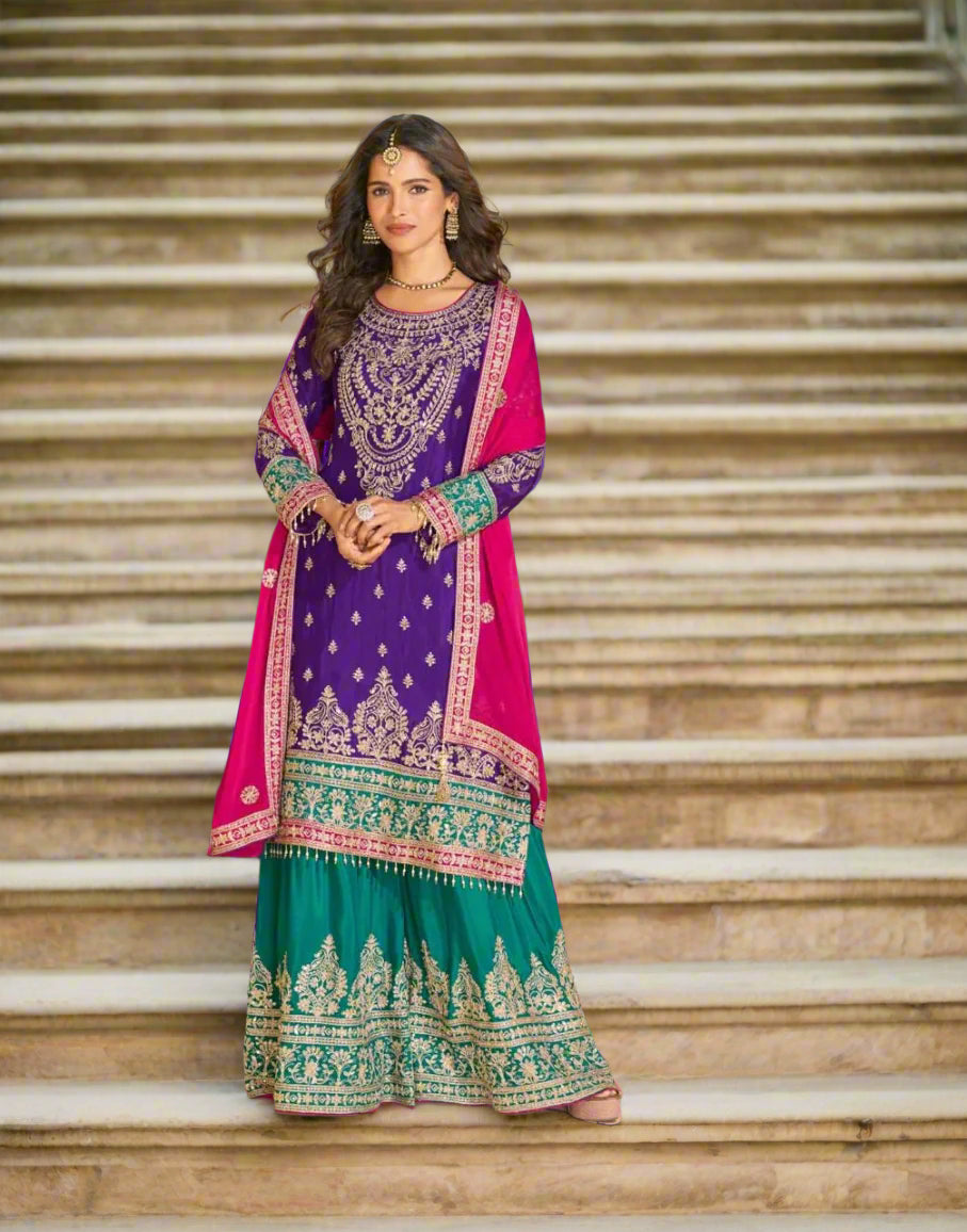 Aliya heavy plazo suit