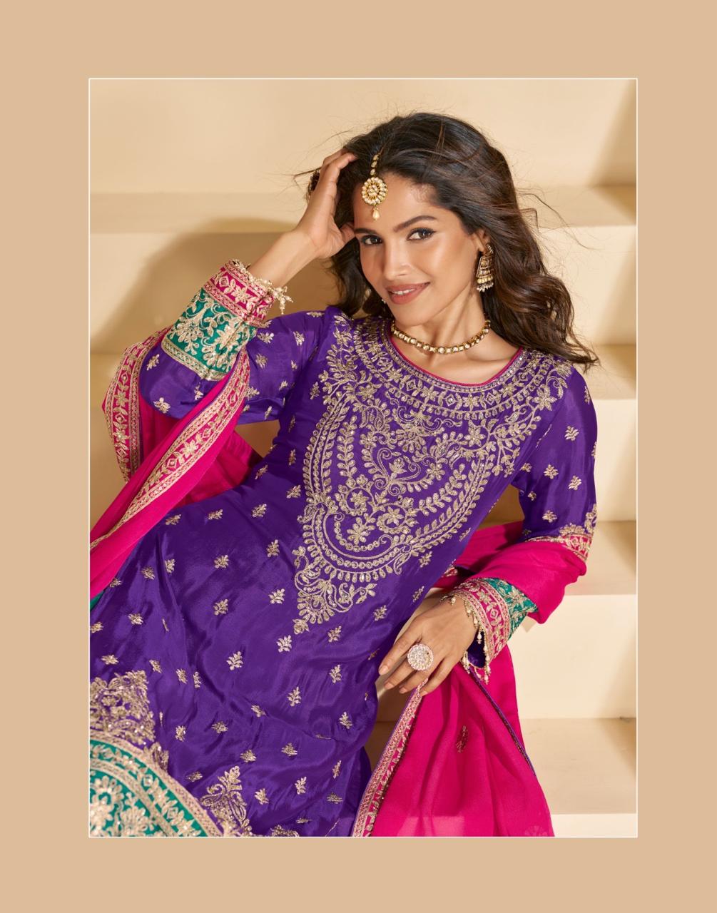 Aliya heavy plazo suit