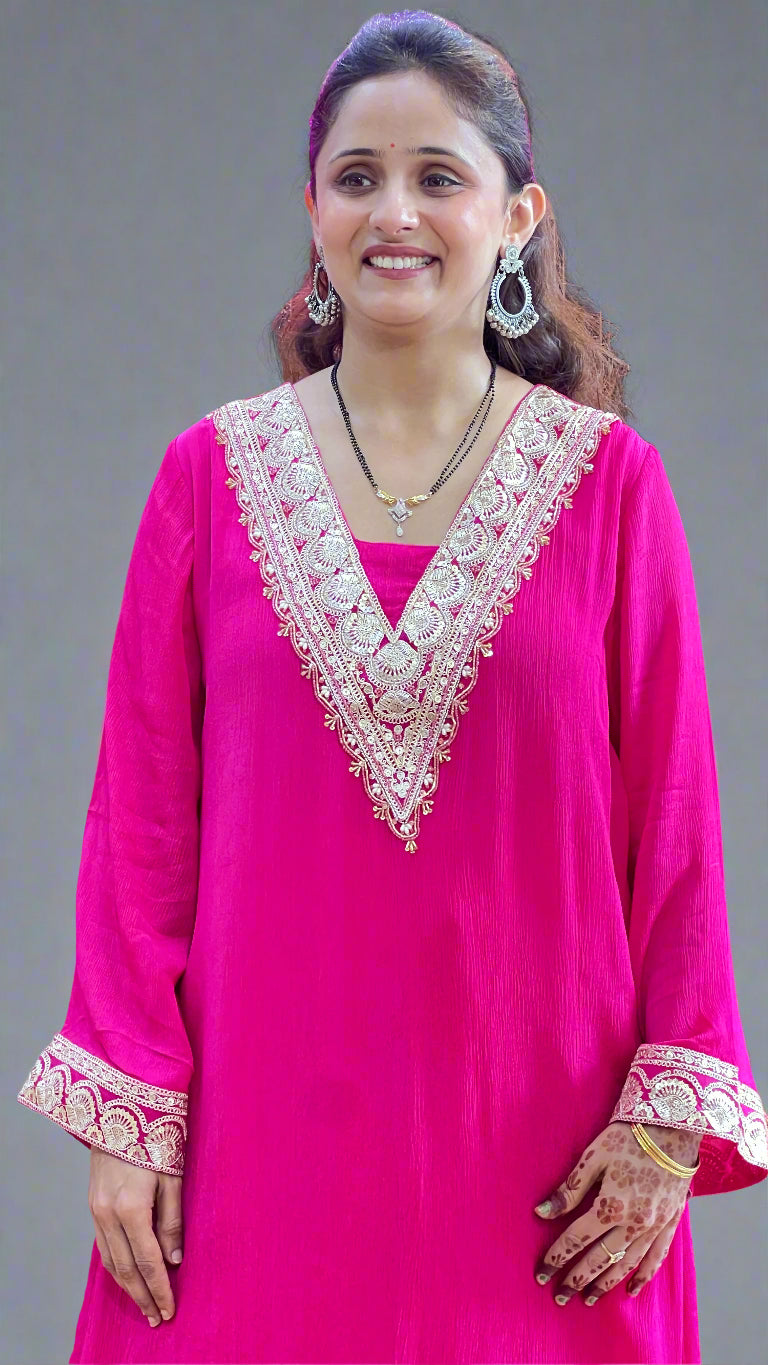 Pure chinon cord with tulip pants