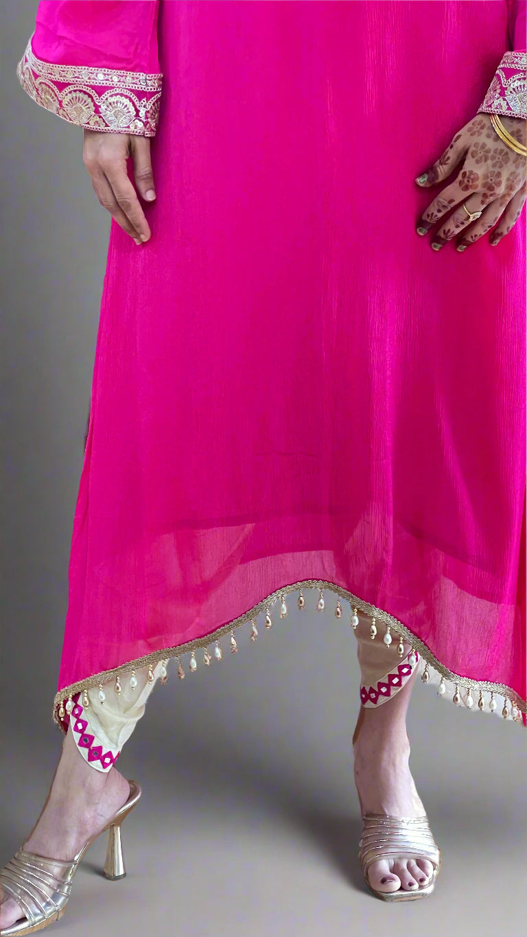 Pure chinon cord with tulip pants