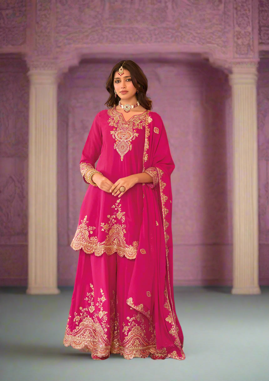 Chinon heavy embroidered suit