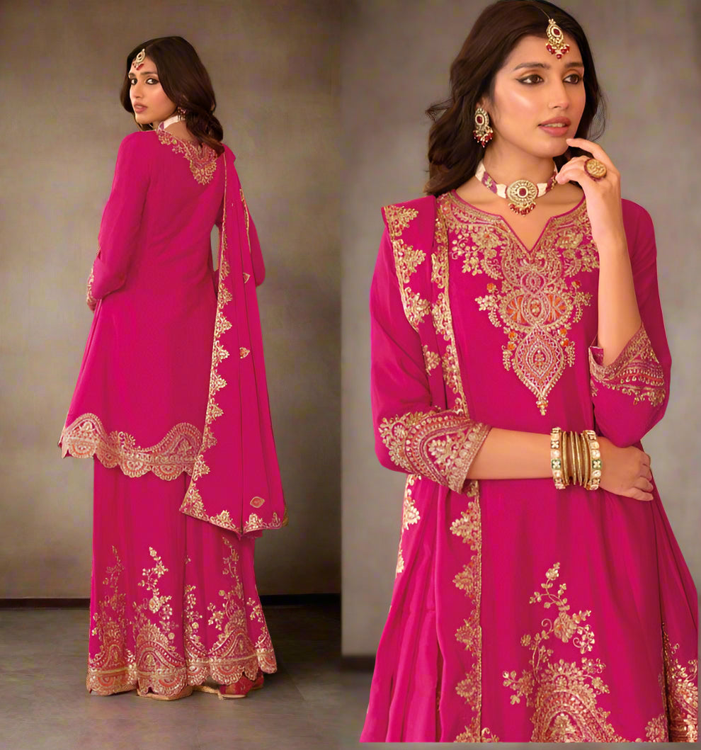 Chinon heavy embroidered suit