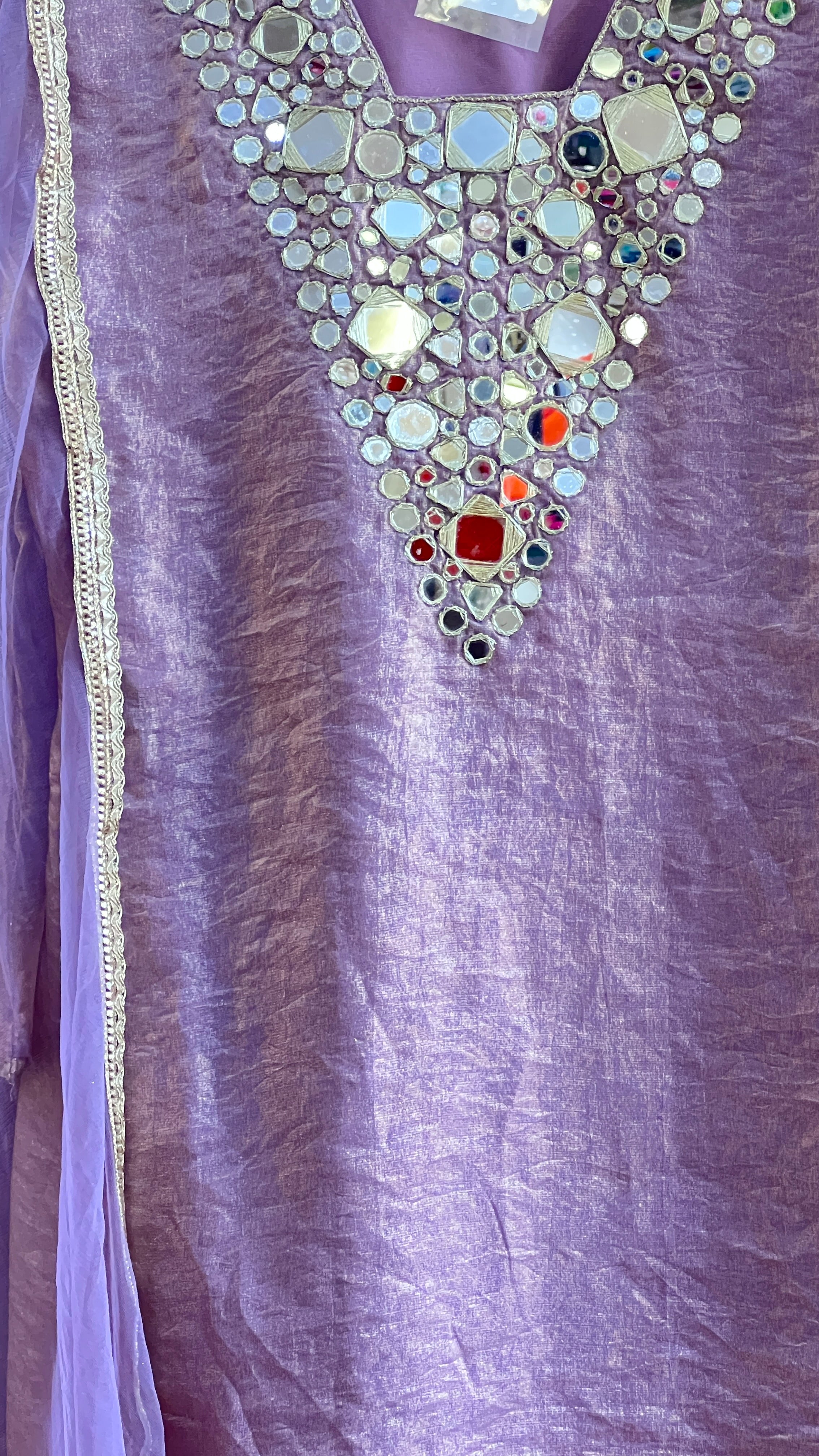 Crush tissue farshi salwar suit