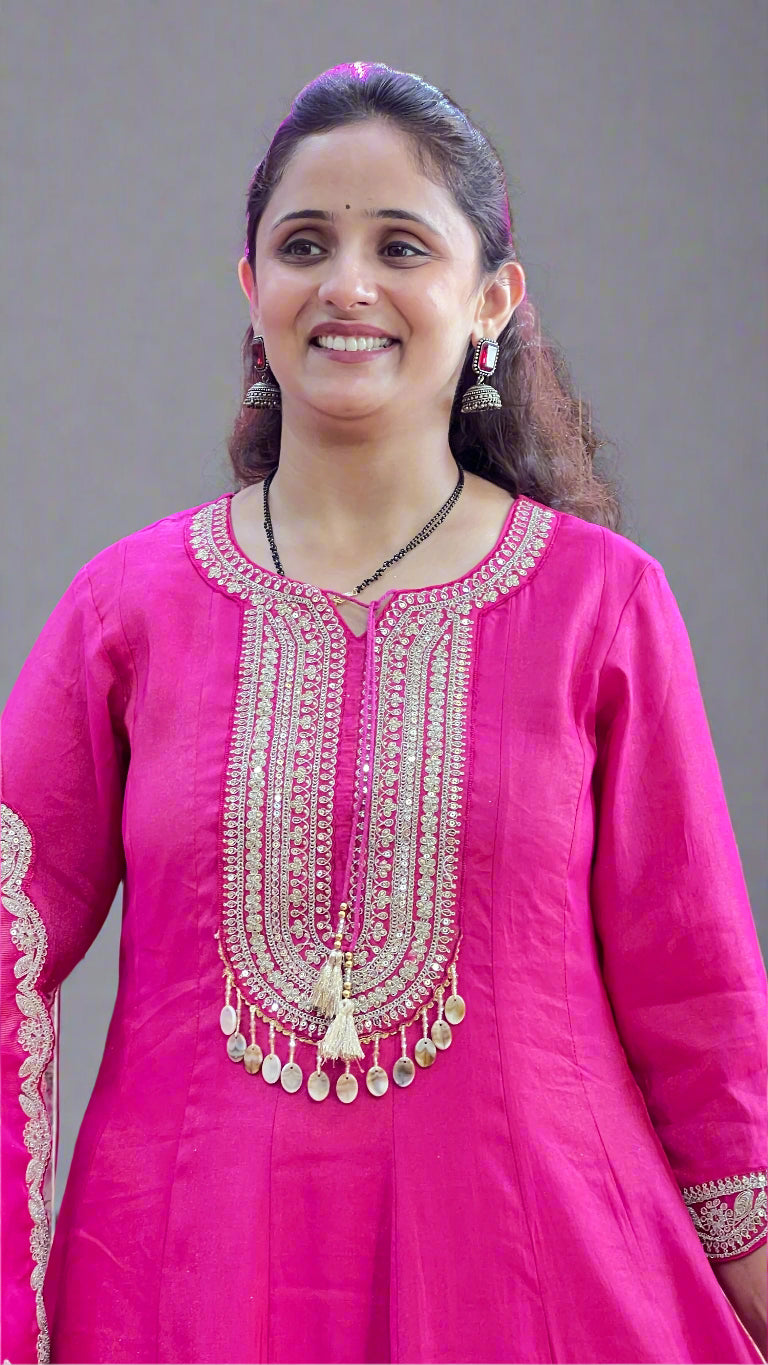 Shimmer tissue a- line suit