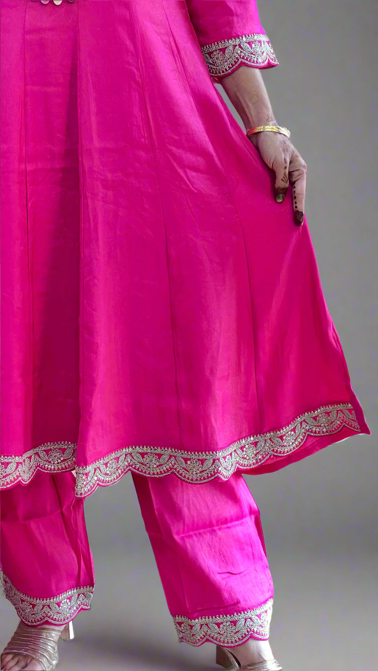 Shimmer tissue a- line suit