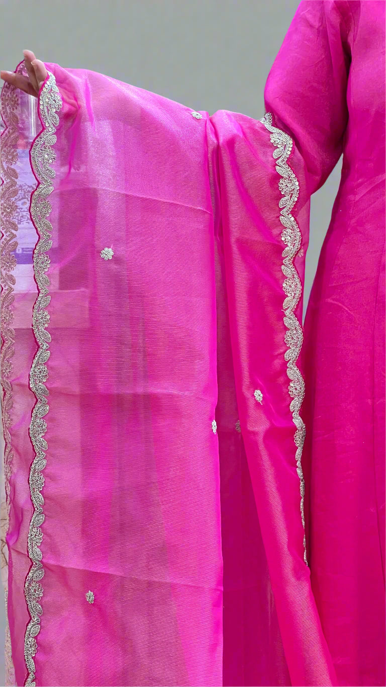 Shimmer tissue a- line suit