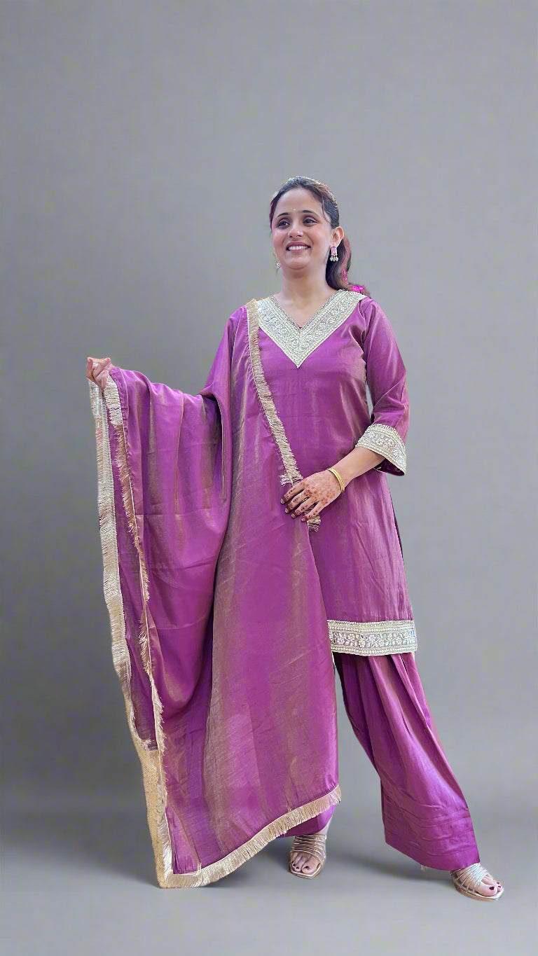 Premium tissue fabric farshi salwar suit