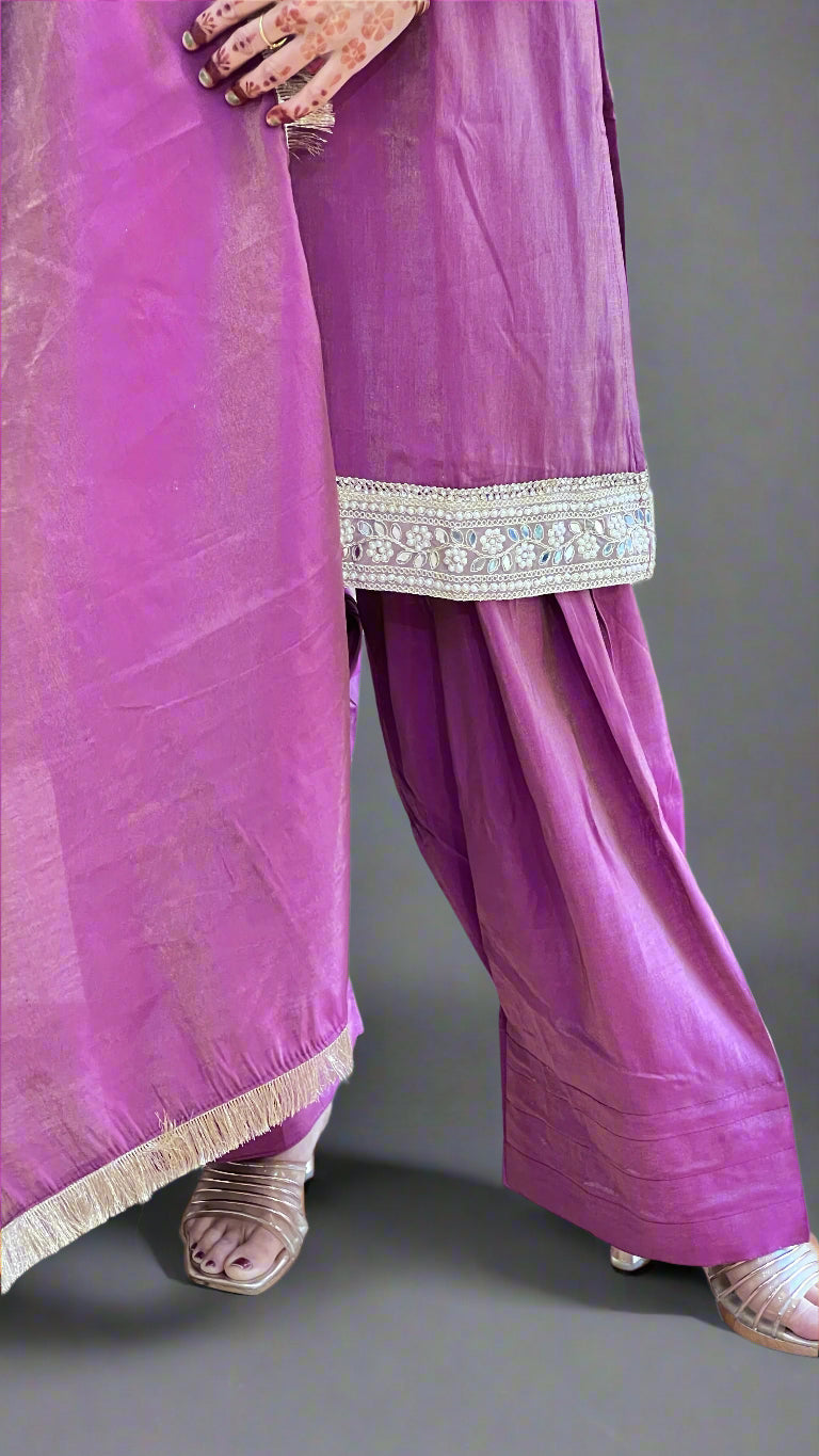 Premium tissue fabric farshi salwar suit