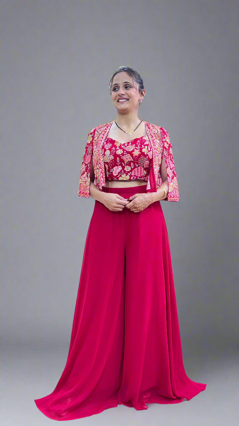 Premium georgette indo western