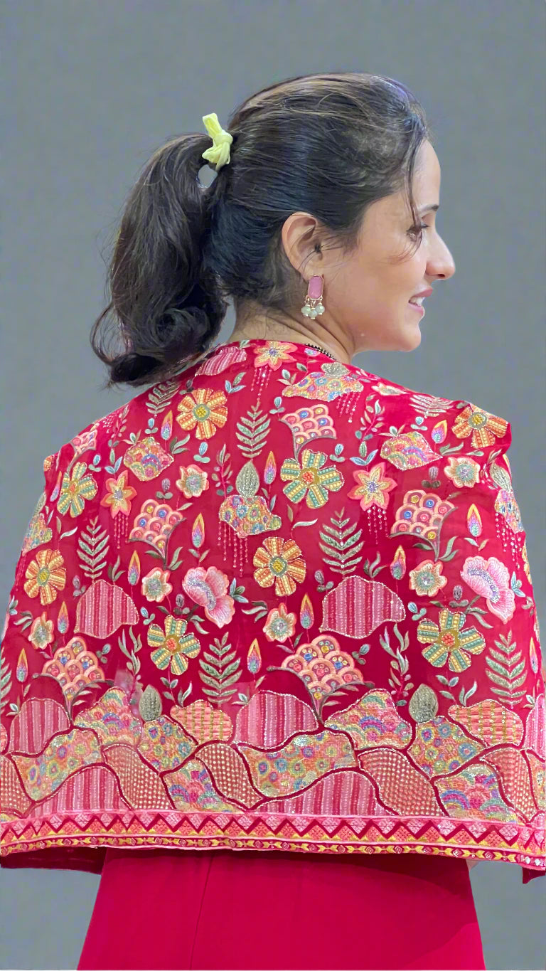 Premium georgette indo western