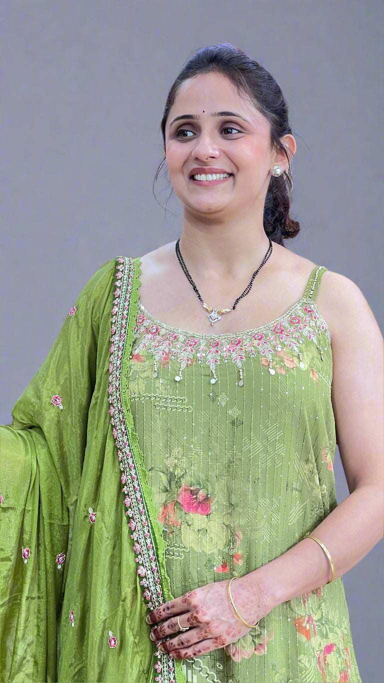 Premium viscose fabric plazo suit