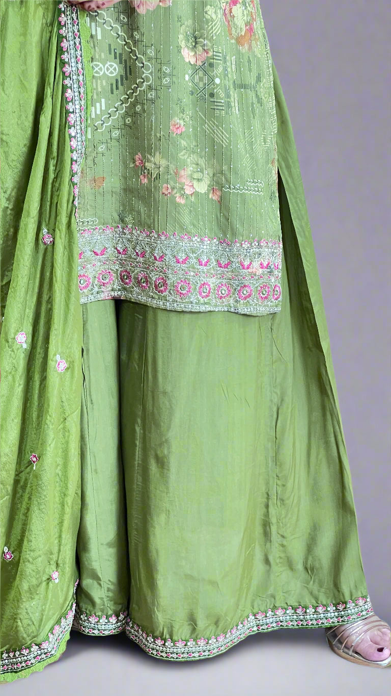 Premium viscose fabric plazo suit