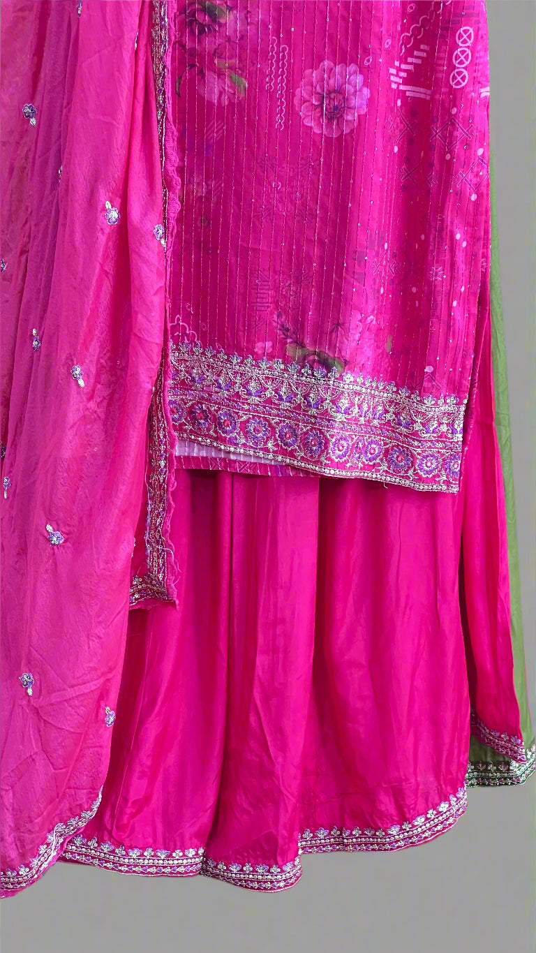 Premium viscose fabric plazo suit