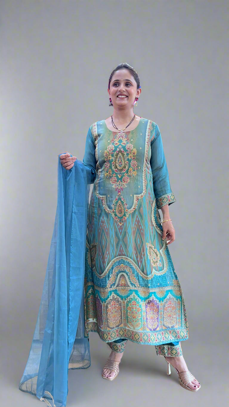 Designer banarsee suit (pure organza)