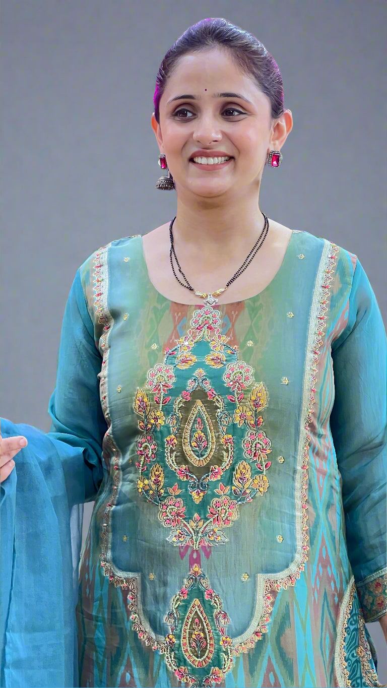 Designer banarsee suit (pure organza)