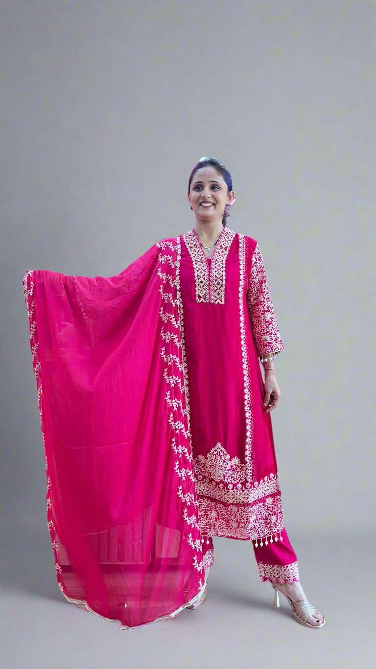 Pure chinon pakistani suit