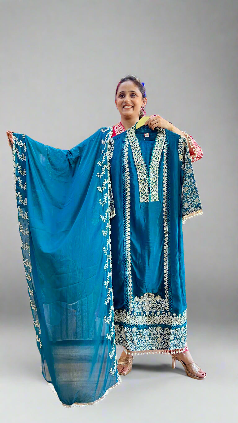 Pure chinon pakistani suit