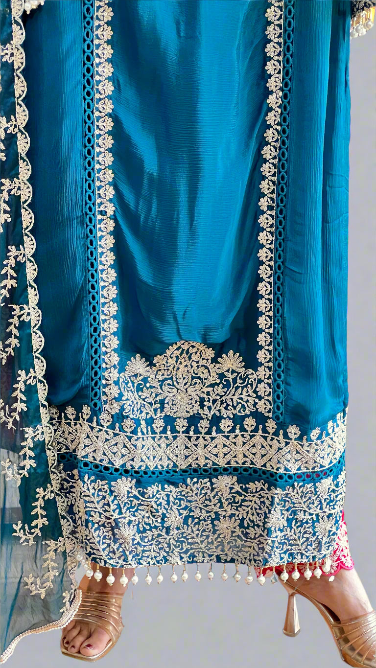 Pure chinon pakistani suit