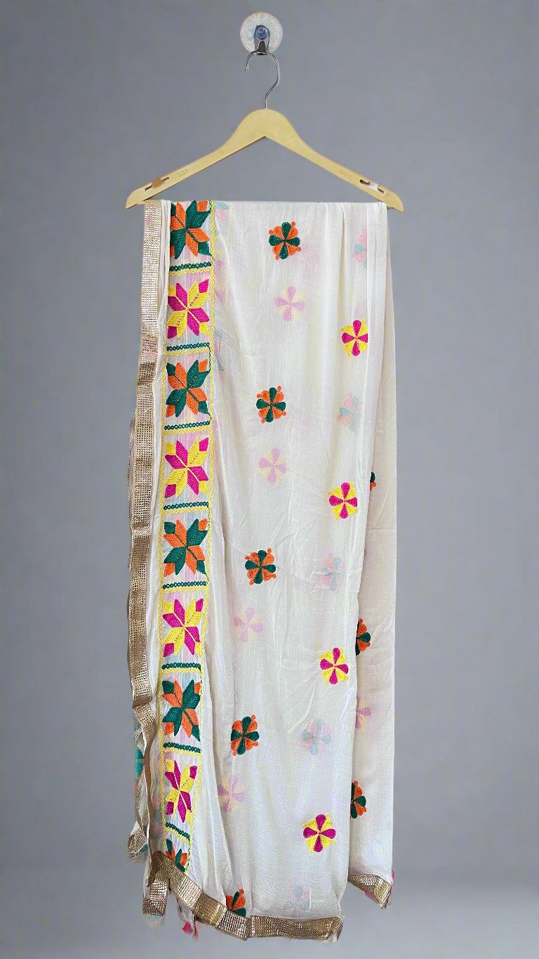 Chiffon phulkari dupatta
